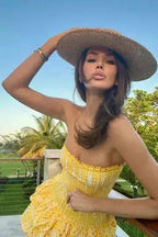 Mona - Yellow Mini Dress