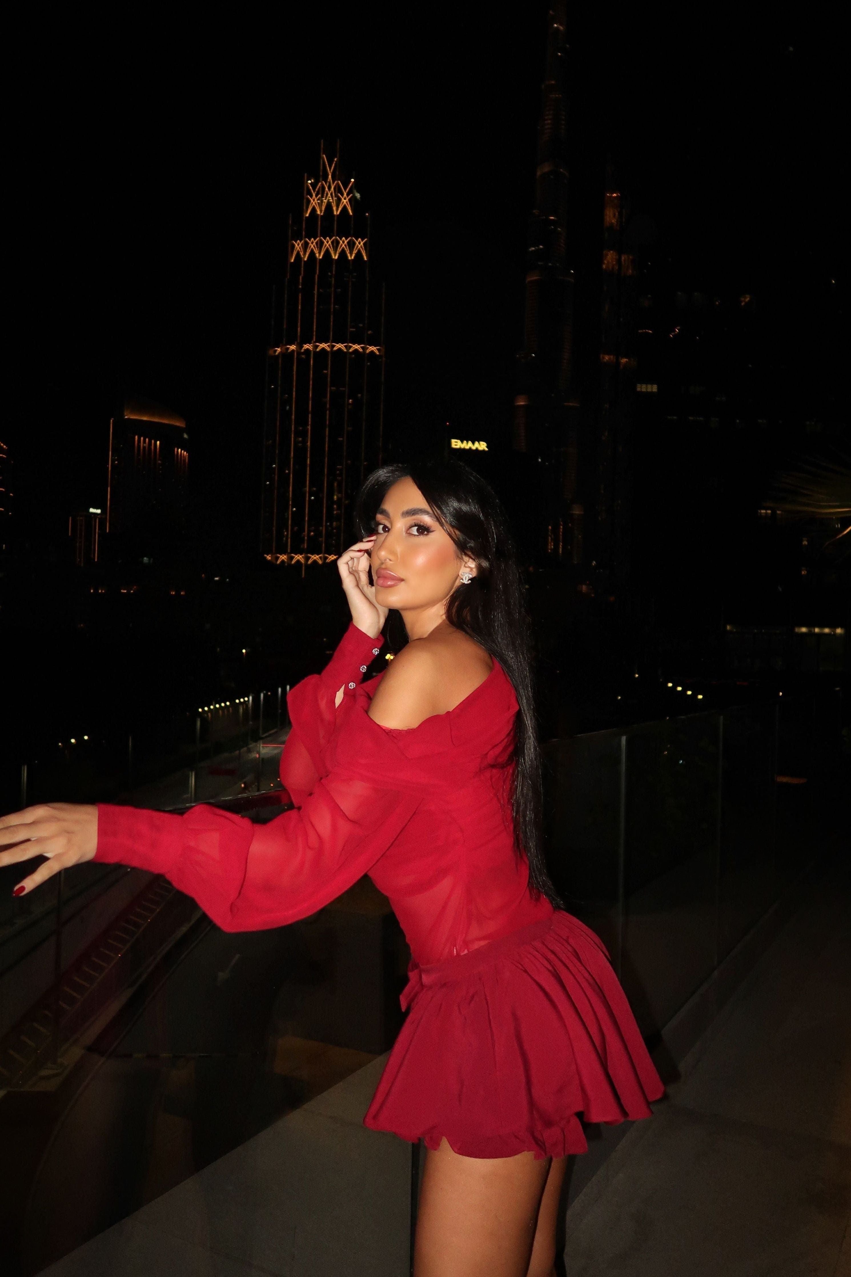 Dylan - Long-Sleeve Top and Skirt Set