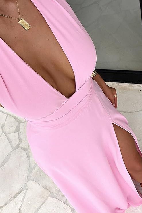 Viola - Deep V Maxi Dress