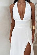 Viola - Deep V Maxi Dress