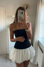 Dani - Bubble Hem Mini Dress