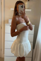 Dani - Bubble Hem Mini Dress