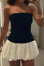 Dani - Bubble Hem Mini Dress