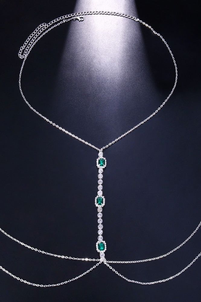 Goddess - Emerald Crystal Body Necklace