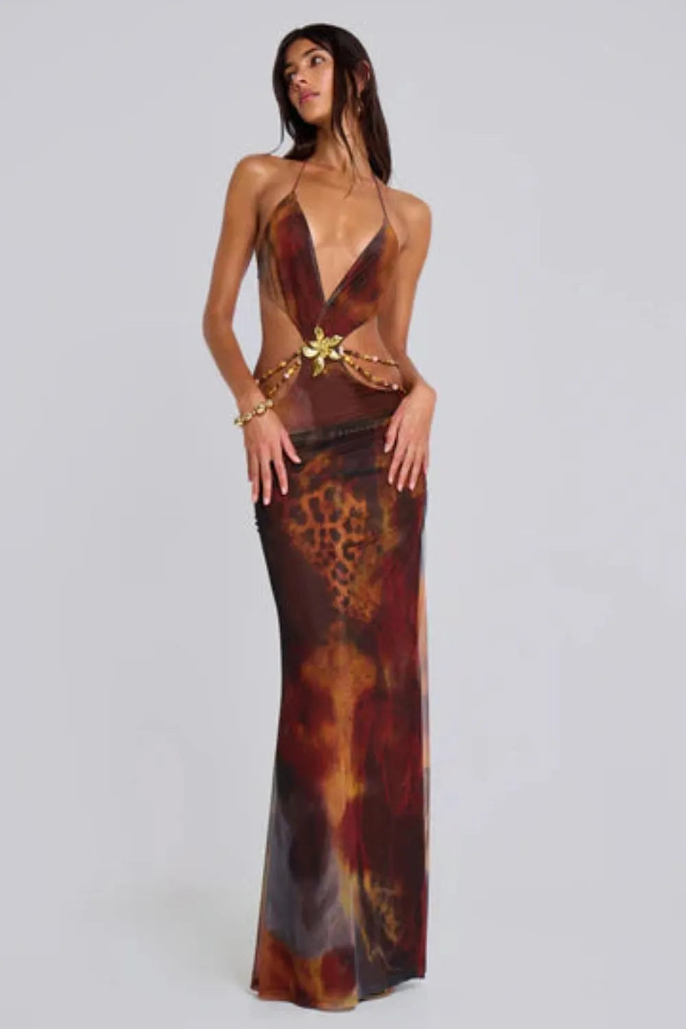 Clea - Maxi Dress in Whiskey