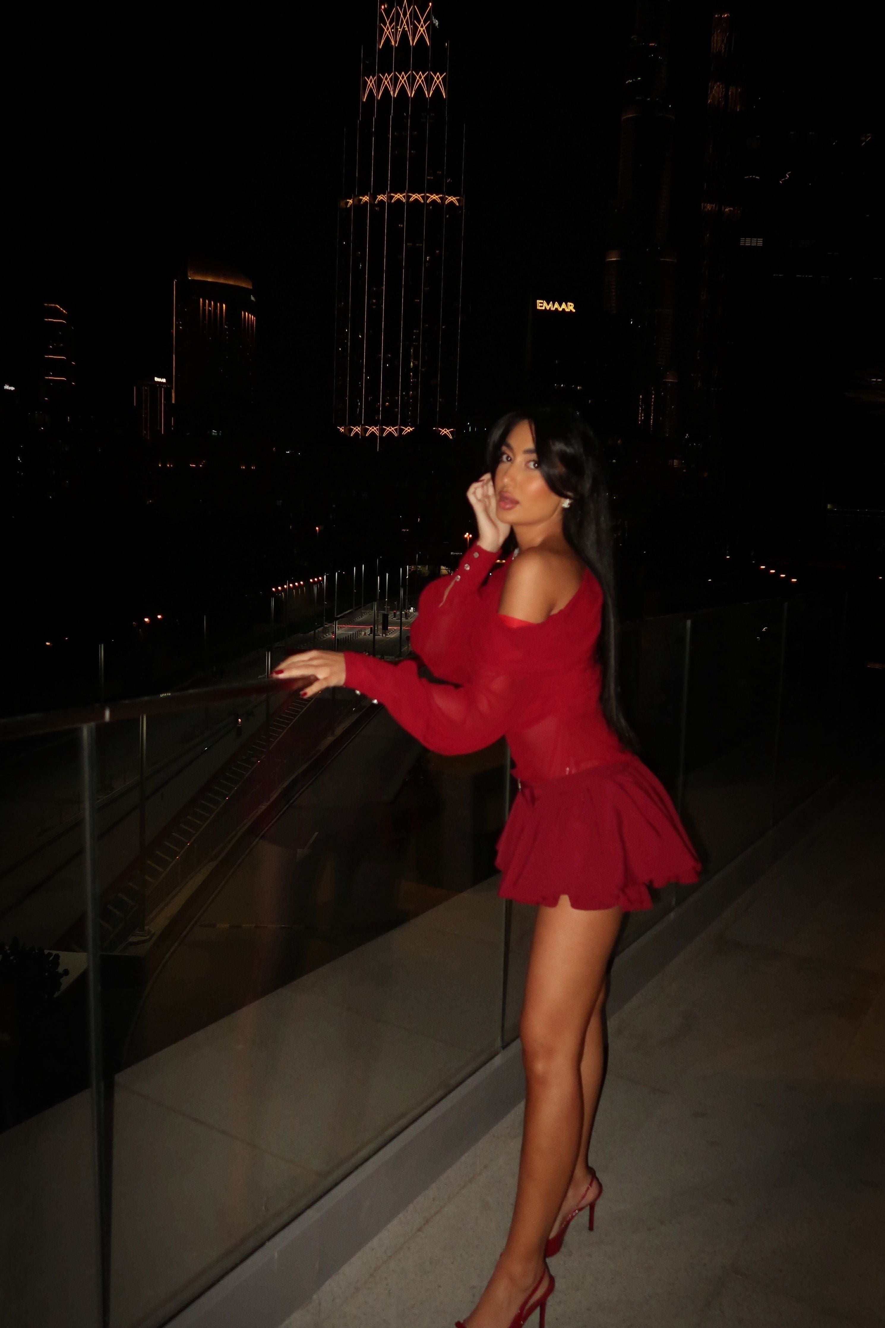 Dylan - Long-Sleeve Top and Skirt Set