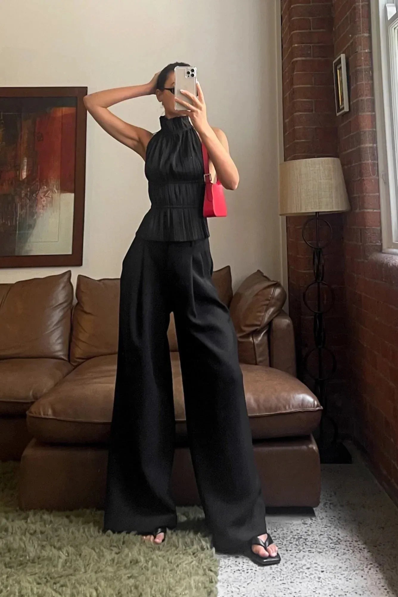 Lerah - Backless Pleated Top