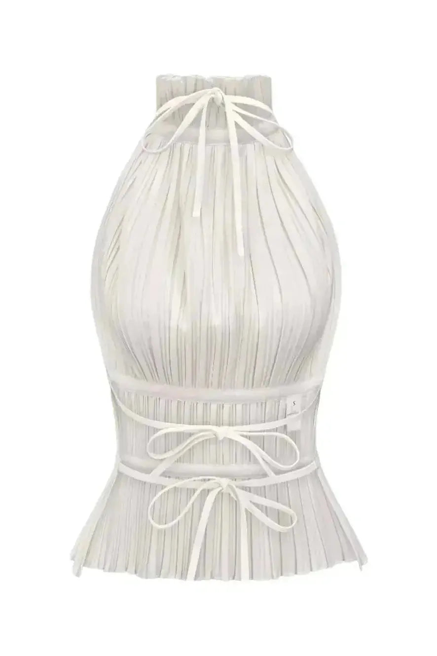 Lerah - Backless Pleated Top