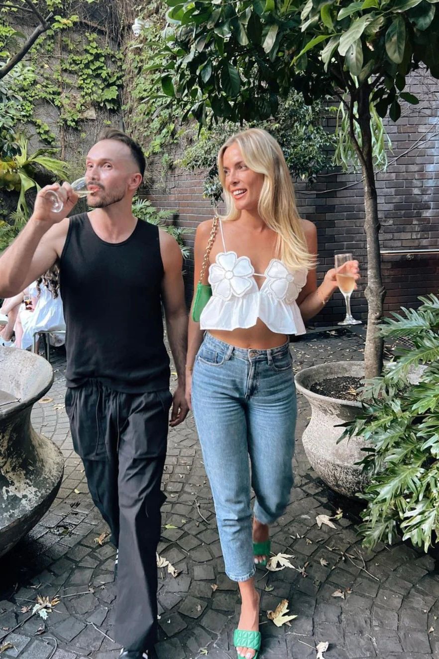 Sabrina - Rhinestone Studded Crop Top