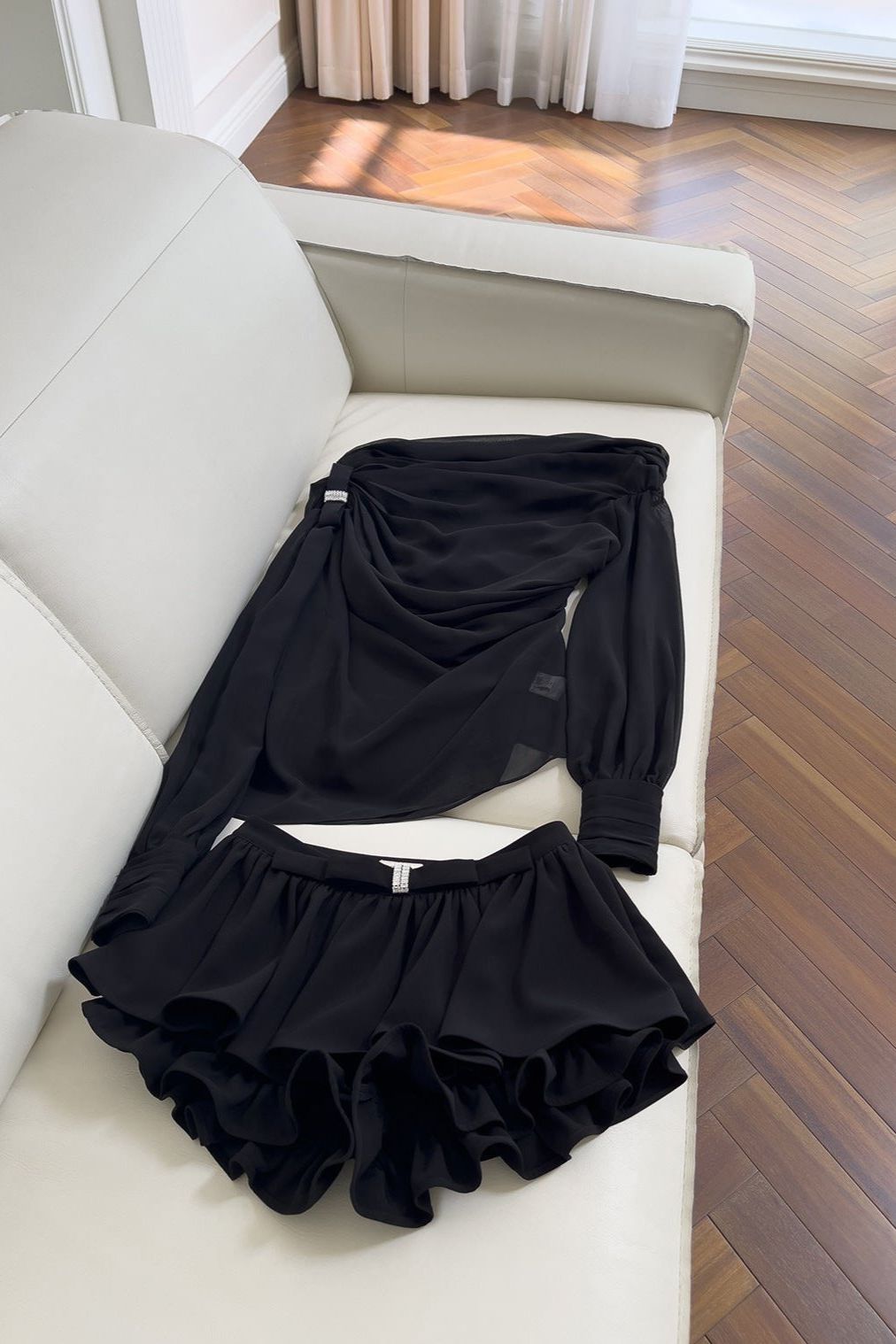 Dylan - Long-Sleeve Top and Skirt Set