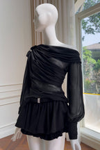 Dylan - Long-Sleeve Top and Skirt Set