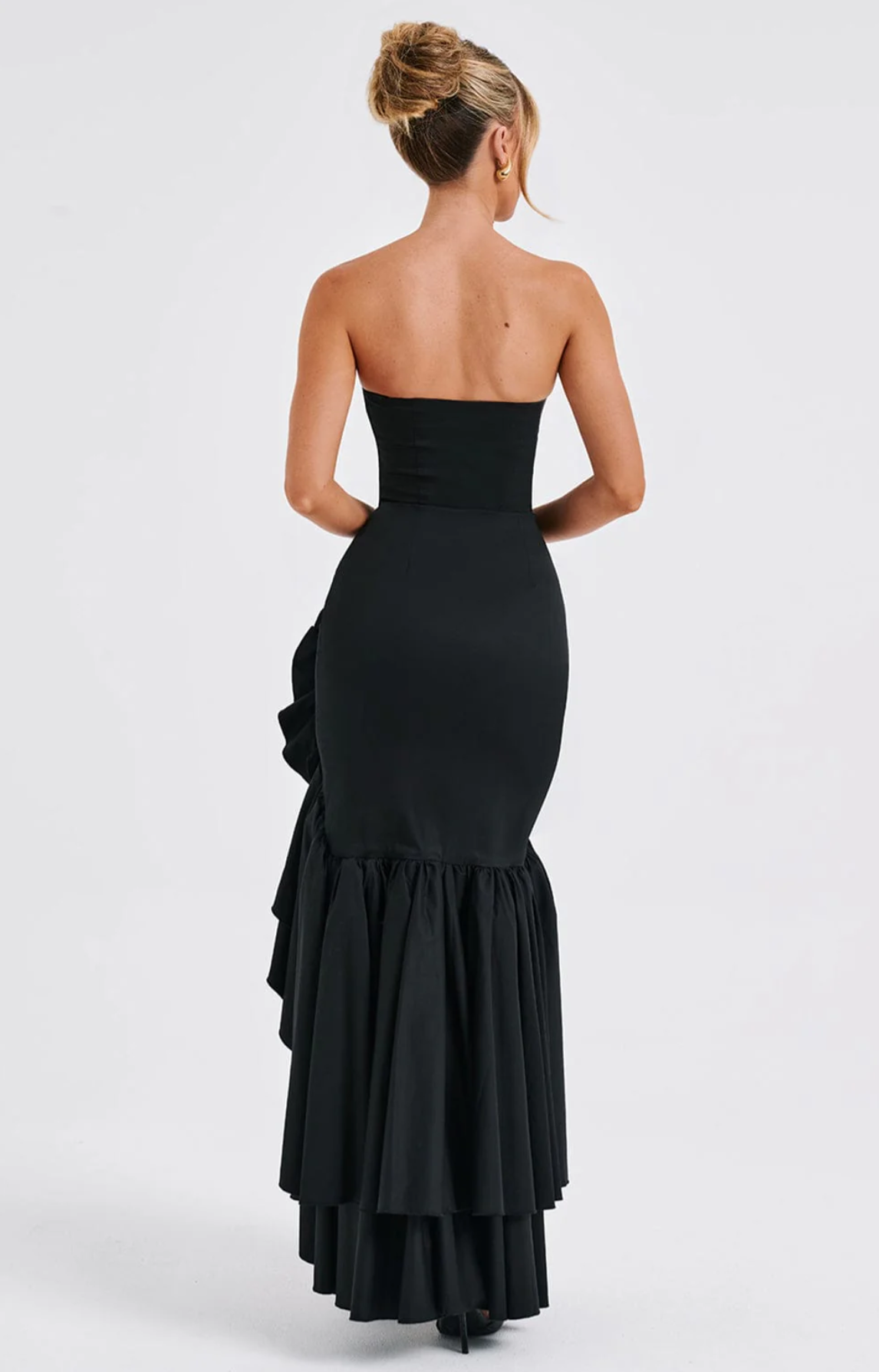 Imma - Ruffle Slit Maxi Dress