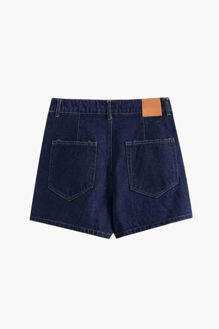 Elisa - Denim Cropped-Top & Skirt Two-Piece Set