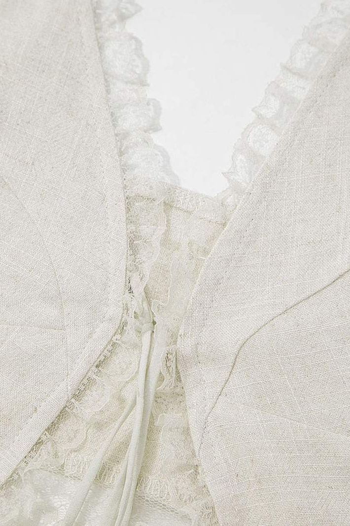 Tsina - Front Tie-Top with Lace Trims