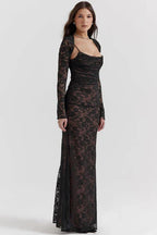 Isabella -  Floral Lace Maxi Dress
