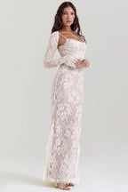 Isabella -  Floral Lace Maxi Dress