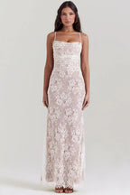 Isabella -  Floral Lace Maxi Dress