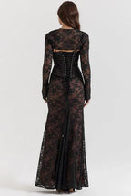 Isabella -  Floral Lace Maxi Dress