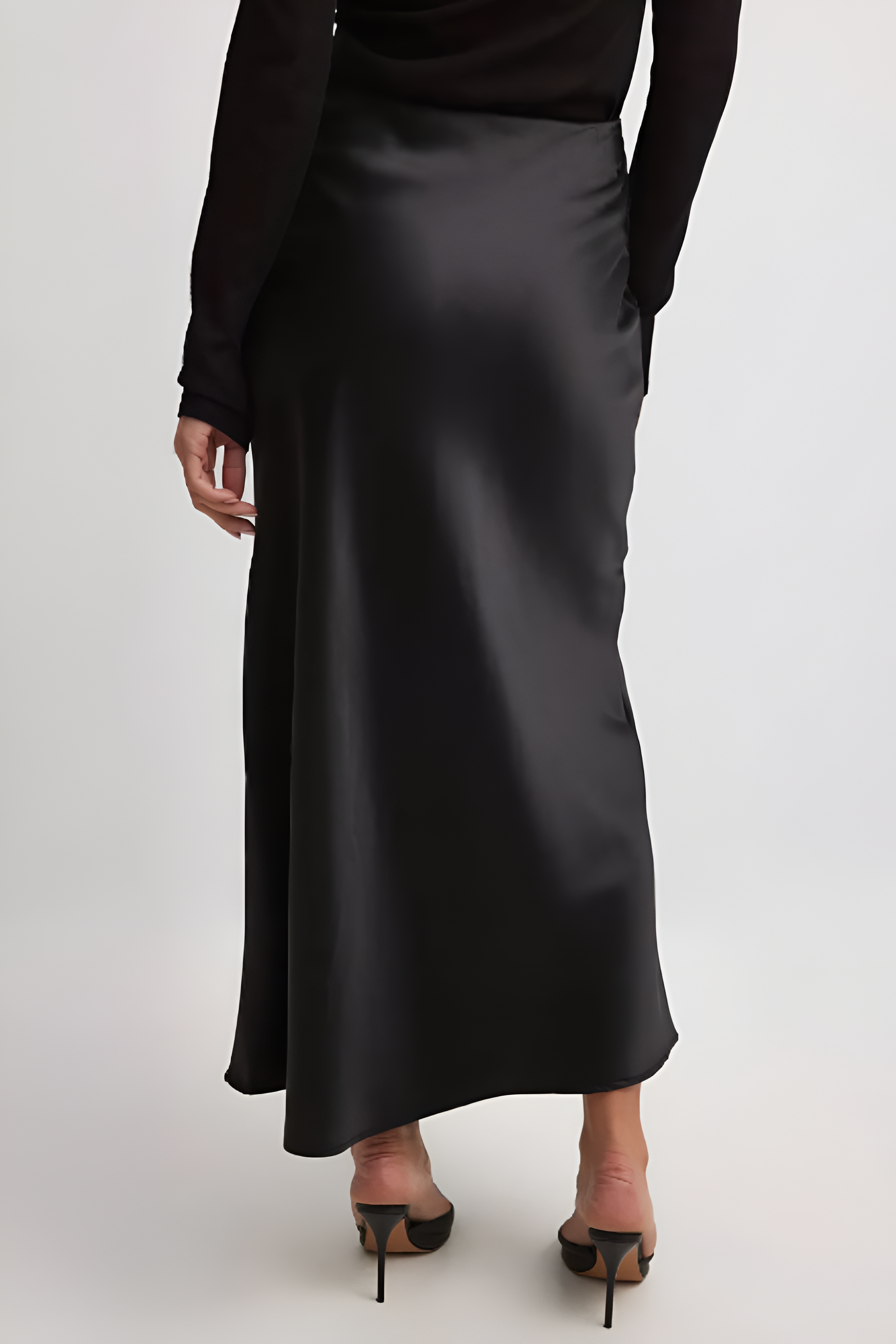 Alfa - Satin Midi Skirt